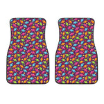 Sweet Candy Pattern Print Front Car Floor Mats