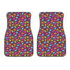 Sweet Candy Pattern Print Front Car Floor Mats