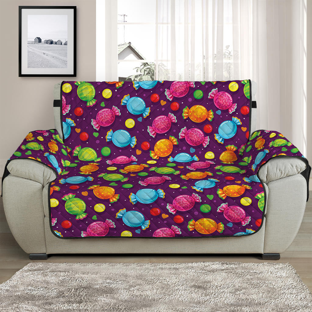 Sweet Candy Pattern Print Half Sofa Protector