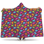 Sweet Candy Pattern Print Hooded Blanket