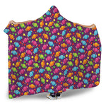 Sweet Candy Pattern Print Hooded Blanket