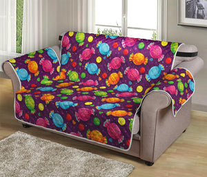 Sweet Candy Pattern Print Loveseat Protector