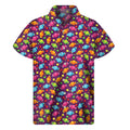 Sweet Candy Pattern Print Men's Short Sleeve Shirt