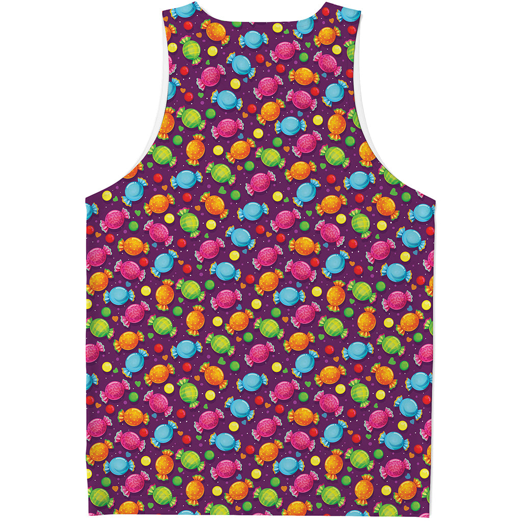 Sweet Candy Pattern Print Men's Tank Top