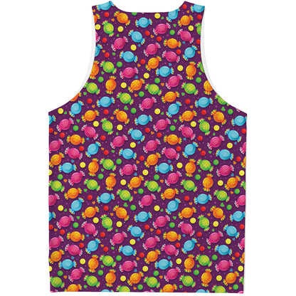 Sweet Candy Pattern Print Men's Tank Top