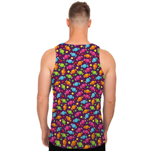 Sweet Candy Pattern Print Men's Tank Top