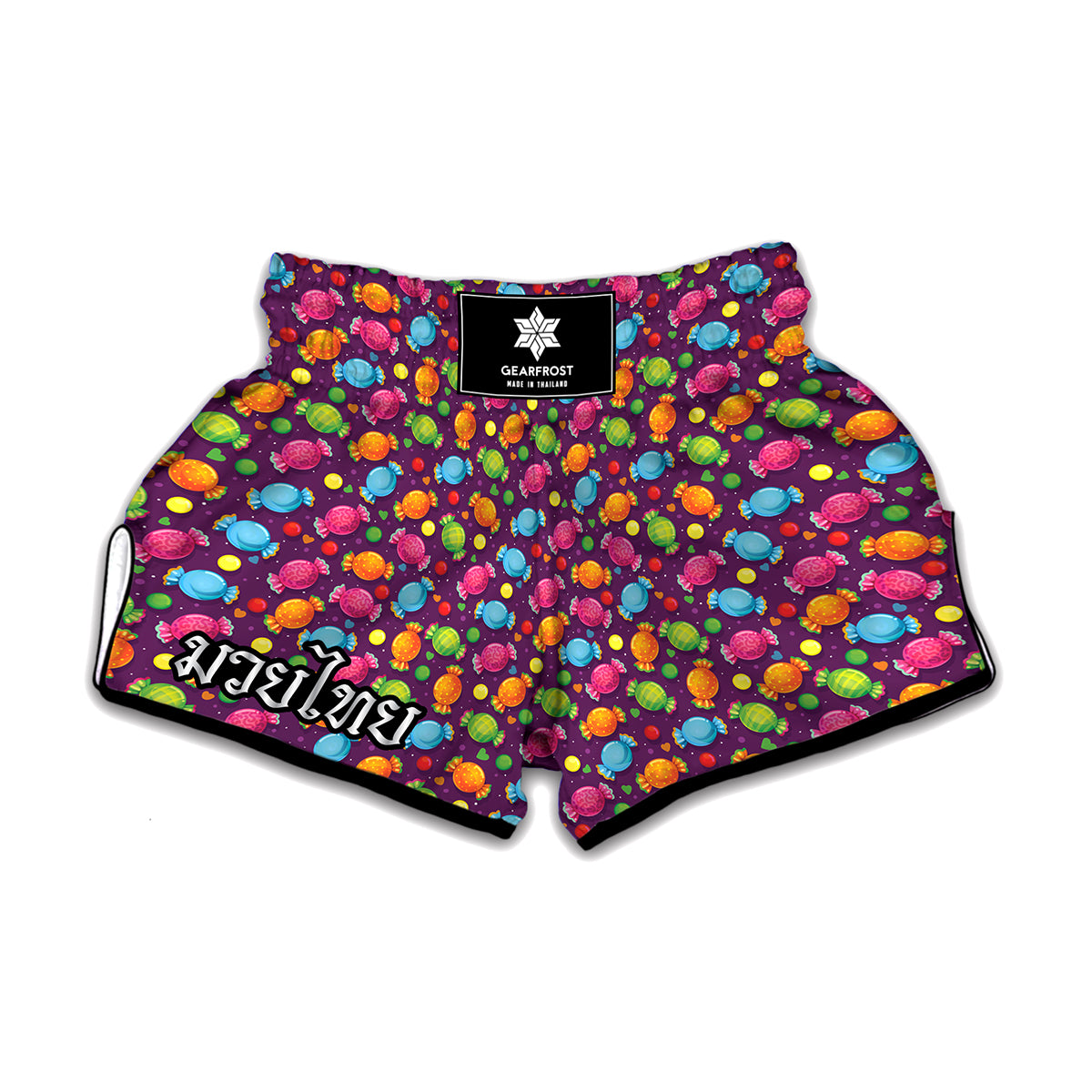 Sweet Candy Pattern Print Muay Thai Boxing Shorts