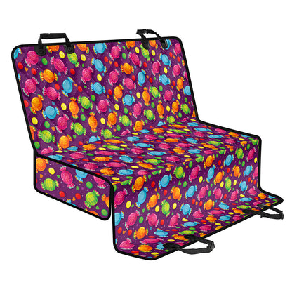 Sweet Candy Pattern Print Pet Car Back Seat Cover