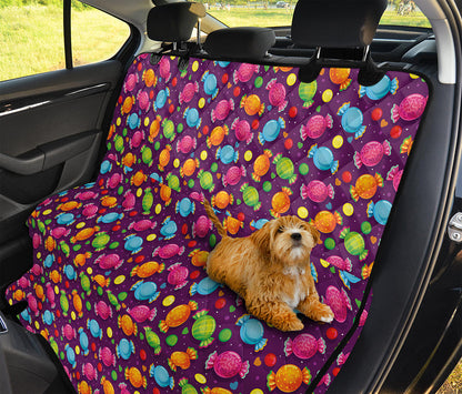 Sweet Candy Pattern Print Pet Car Back Seat Cover