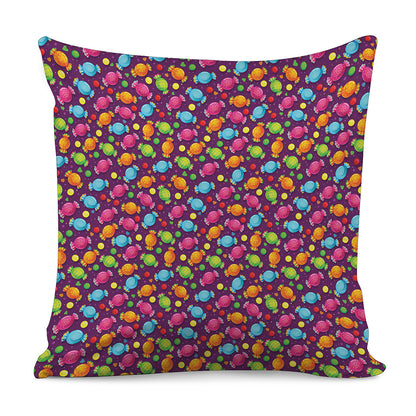 Sweet Candy Pattern Print Pillow Cover