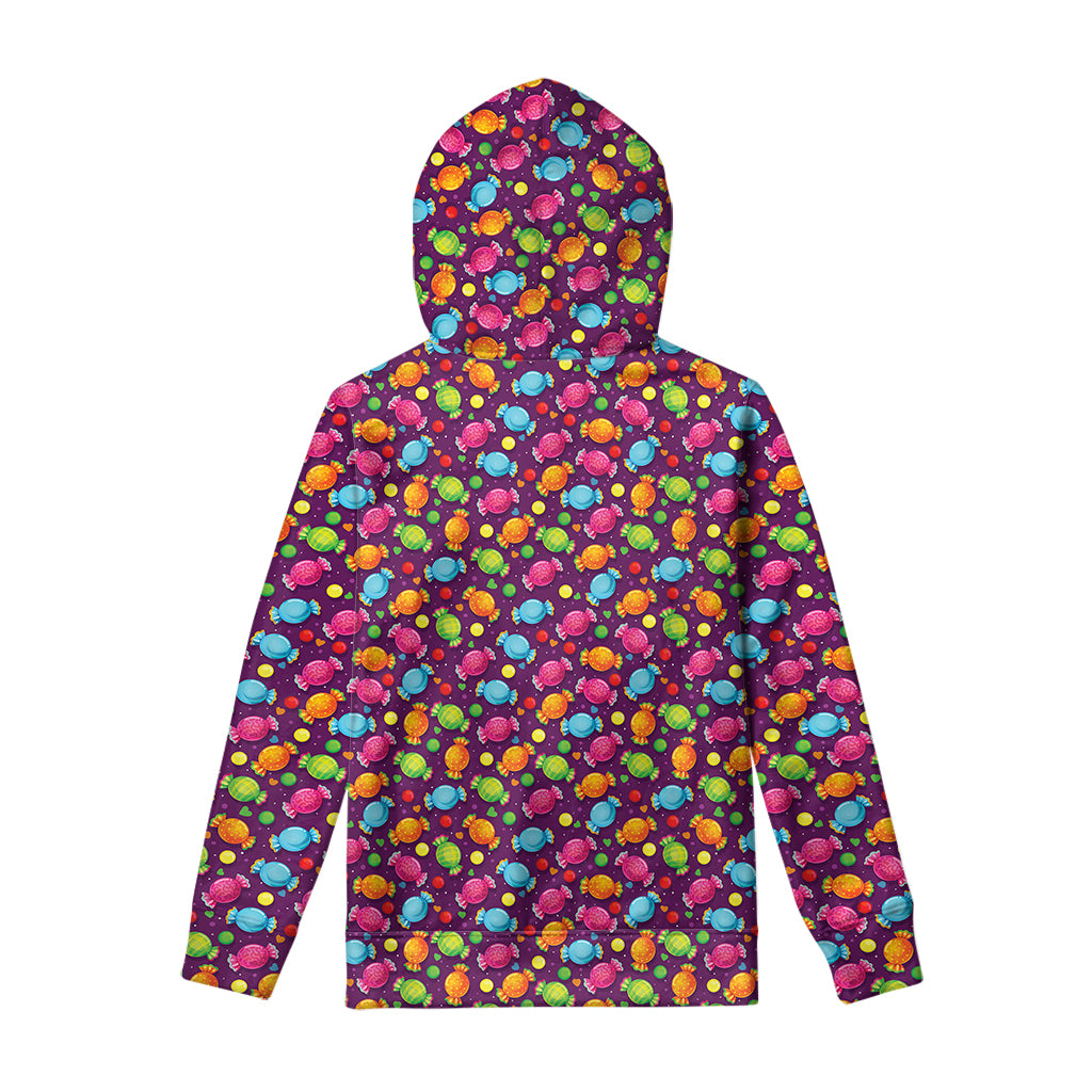 Sweet Candy Pattern Print Pullover Hoodie