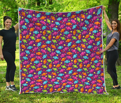 Sweet Candy Pattern Print Quilt