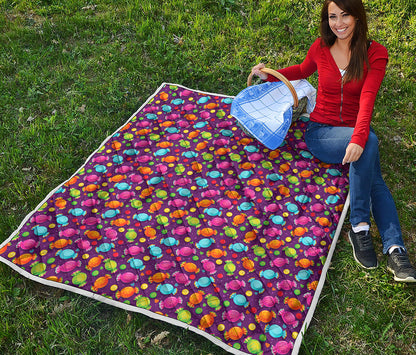 Sweet Candy Pattern Print Quilt