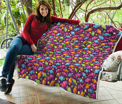 Sweet Candy Pattern Print Quilt