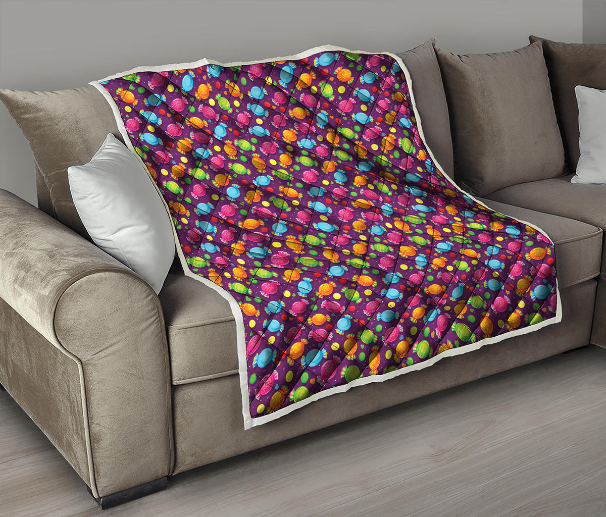 Sweet Candy Pattern Print Quilt