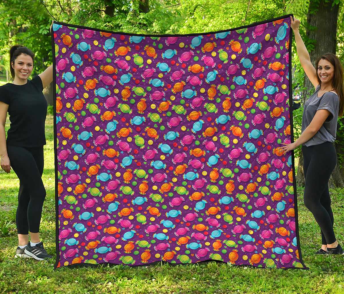 Sweet Candy Pattern Print Quilt