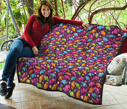 Sweet Candy Pattern Print Quilt