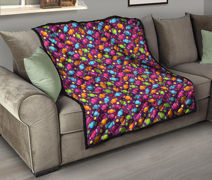 Sweet Candy Pattern Print Quilt