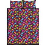 Sweet Candy Pattern Print Quilt Bed Set