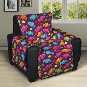 Sweet Candy Pattern Print Recliner Protector