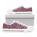 Sweet Candy Pattern Print White Low Top Sneakers