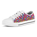 Sweet Candy Pattern Print White Low Top Shoes