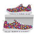 Sweet Candy Pattern Print White Running Shoes