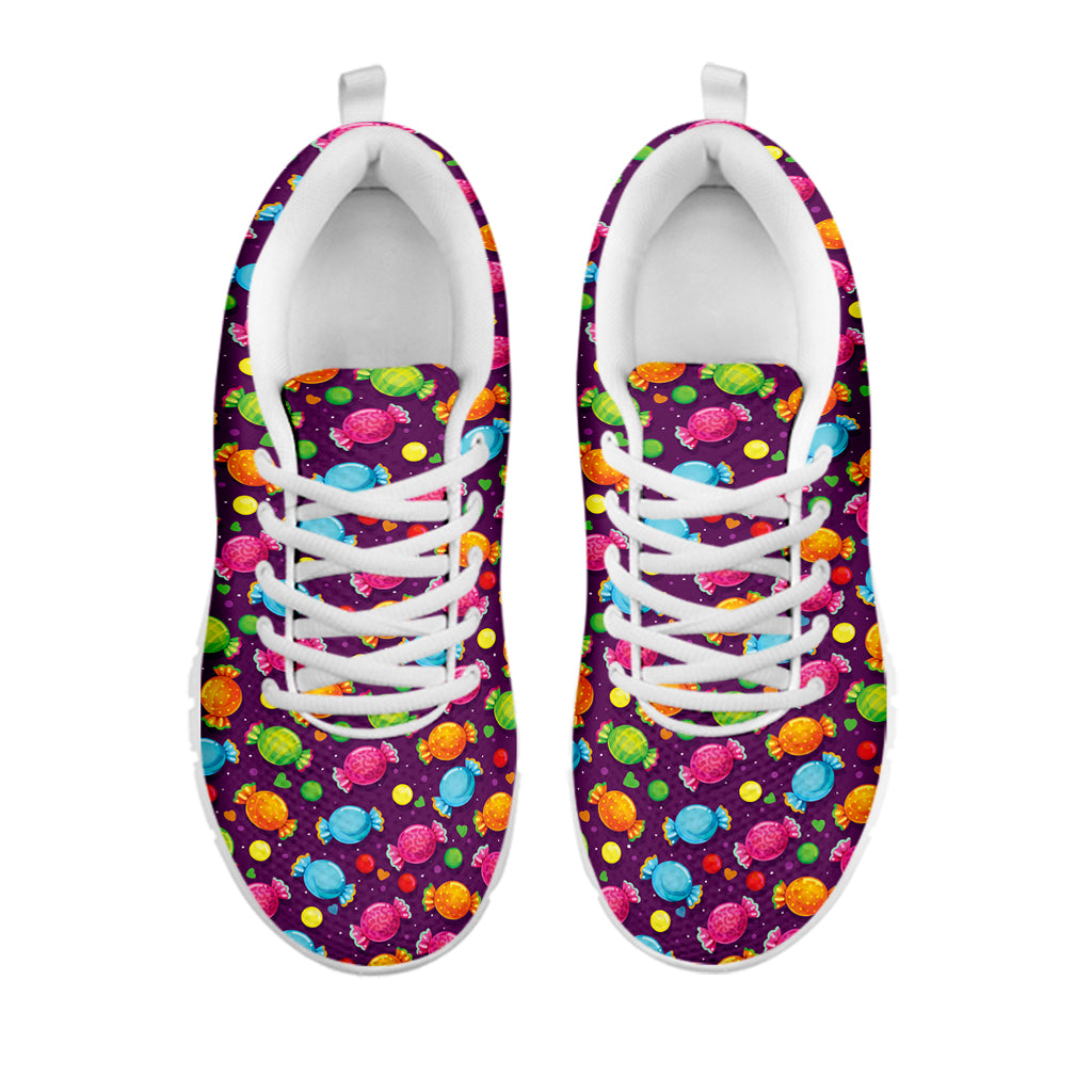 Sweet Candy Pattern Print White Sneakers