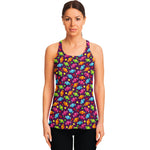 Sweet Candy Pattern Print Women's Racerback Tank Top