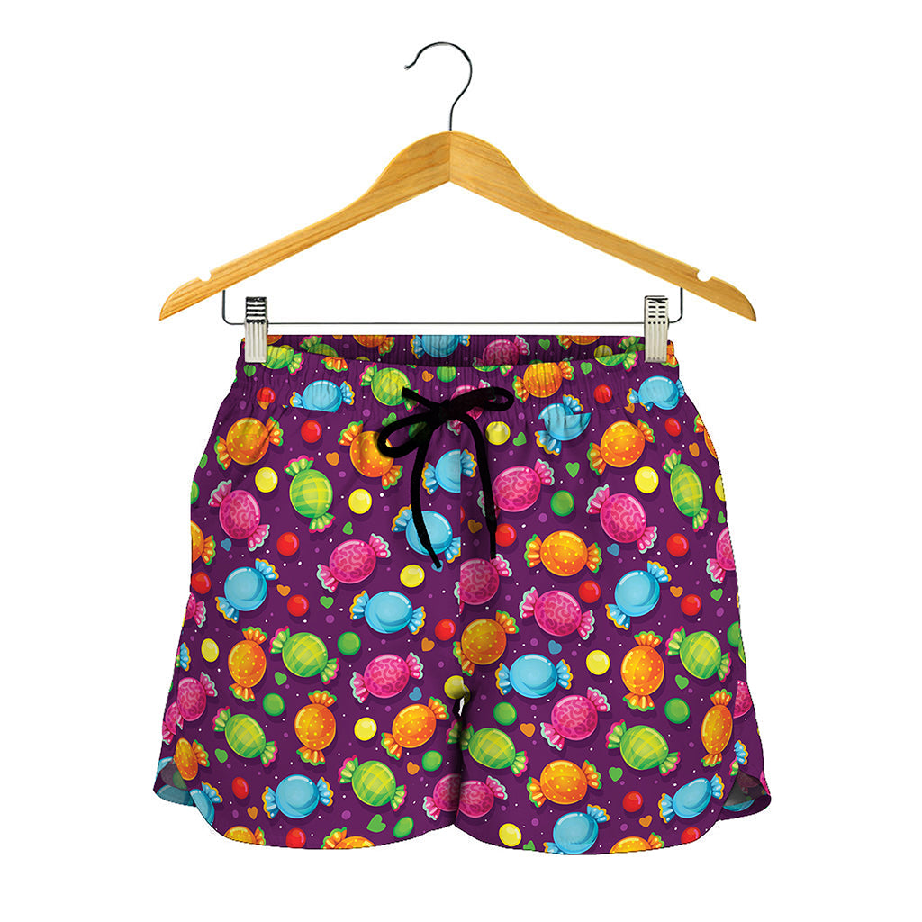 Sweet Candy Pattern Print Women's Shorts