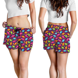 Sweet Candy Pattern Print Women's Shorts