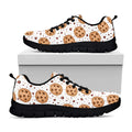 Sweet Cookie Pattern Print Black Running Shoes
