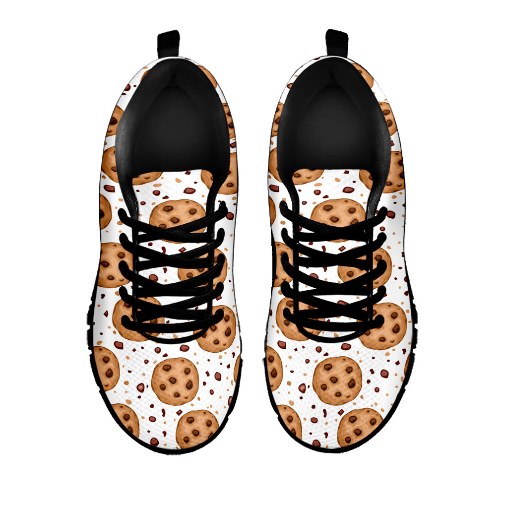 Sweet Cookie Pattern Print Black Sneakers