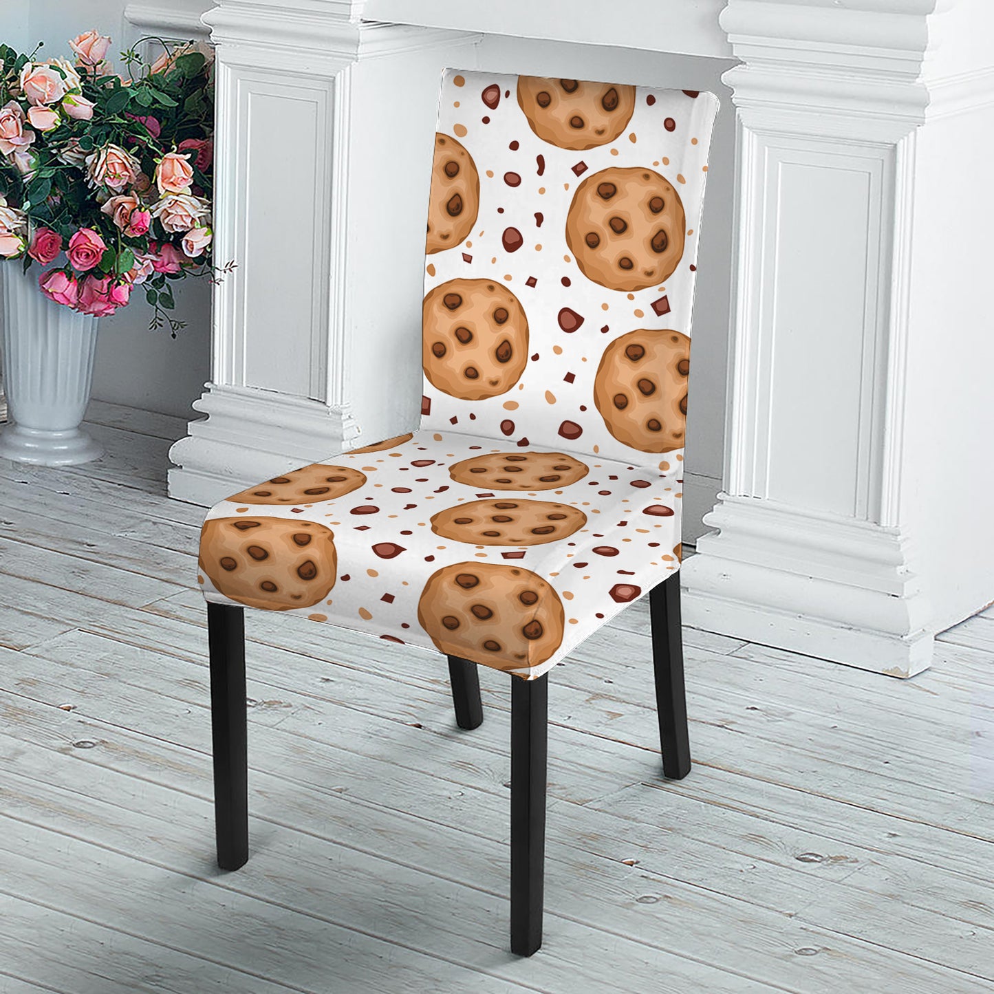 Sweet Cookie Pattern Print Dining Chair Slipcover