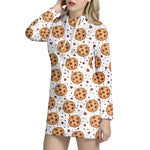 Sweet Cookie Pattern Print Hoodie Dress