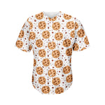 Sweet Cookie Pattern Print Men's Baseball Jersey