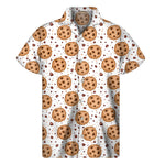 Sweet Cookie Pattern Print Men's Short Sleeve Shirt