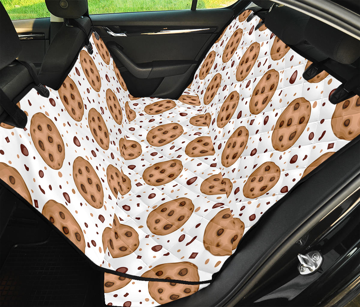 Sweet Cookie Pattern Print Pet Car Back Seat Cover