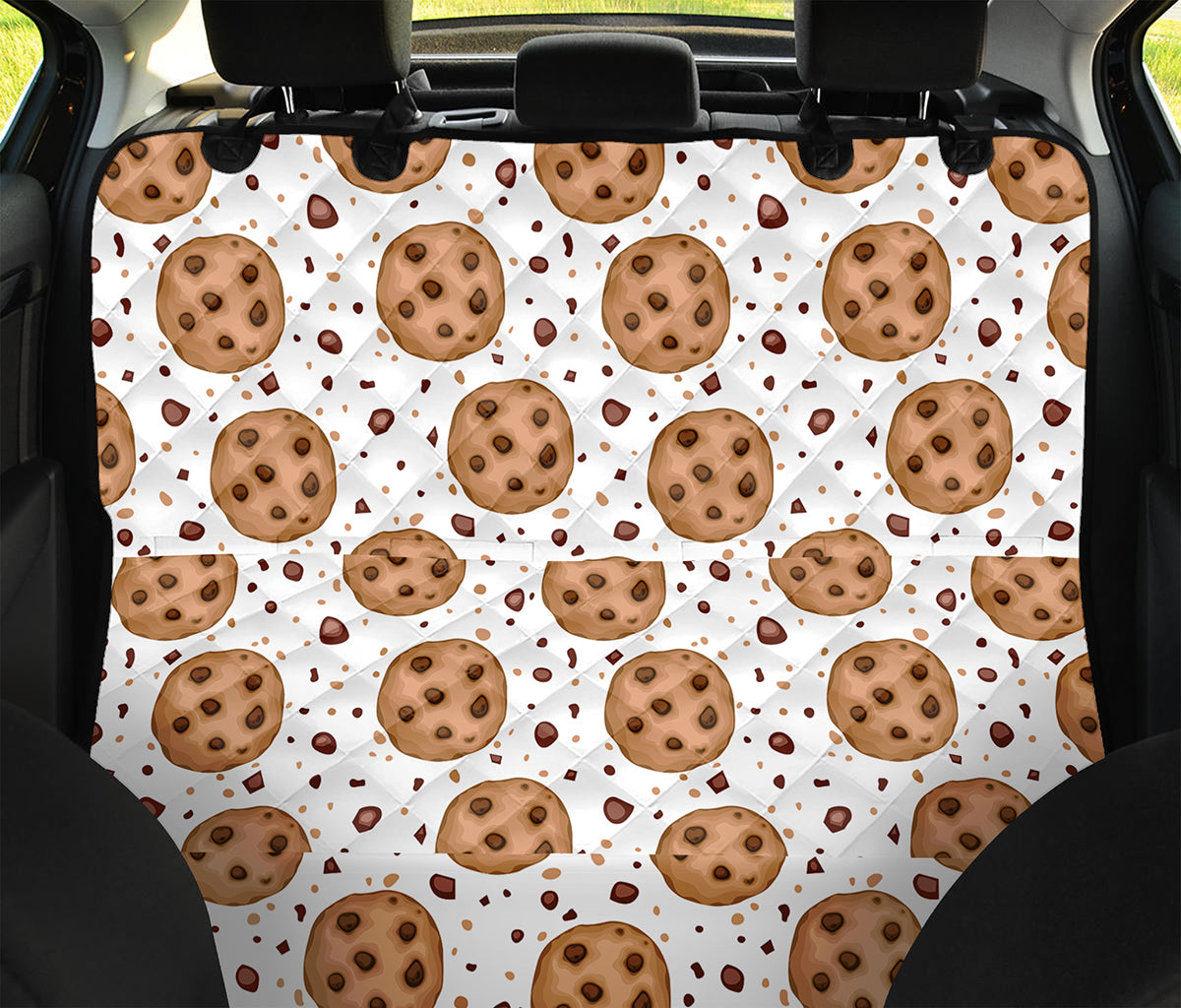 Sweet Cookie Pattern Print Pet Car Back Seat Cover