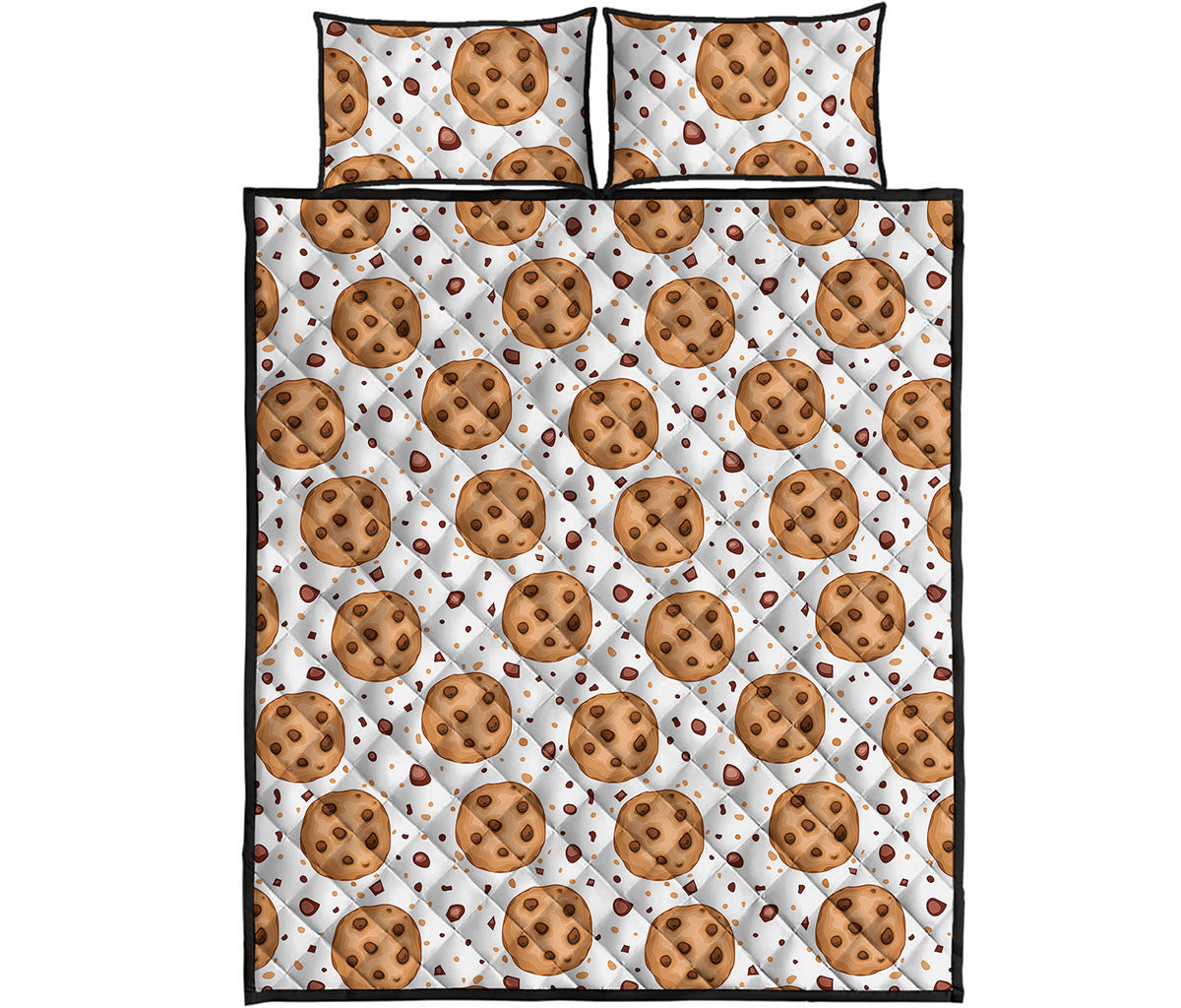 Sweet Cookie Pattern Print Quilt Bed Set