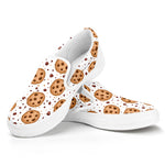 Sweet Cookie Pattern Print White Slip On Shoes