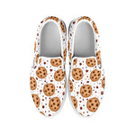 Sweet Cookie Pattern Print White Slip On Shoes