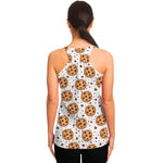 Sweet Cookie Pattern Print Women's Racerback Tank Top
