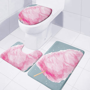 Sweet Cotton Candy Print 3 Piece Bath Mat Set