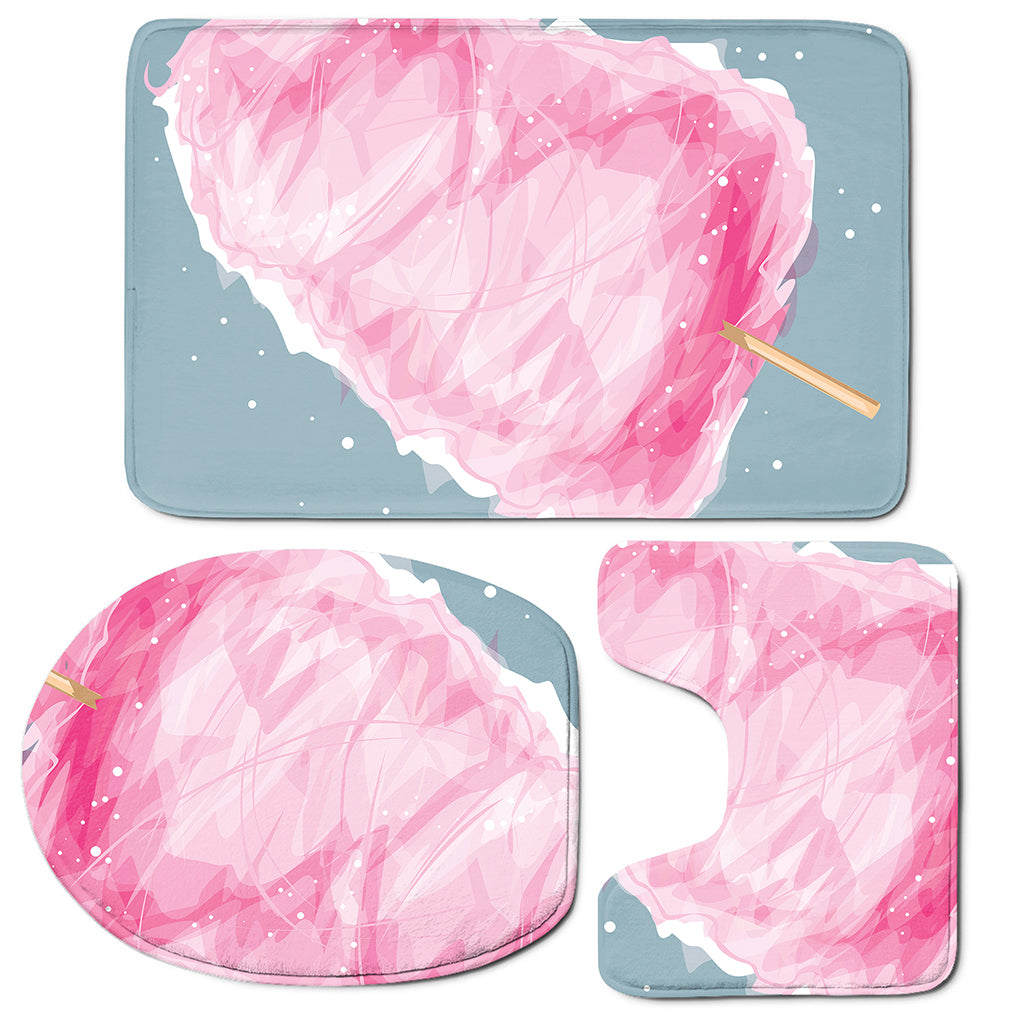 Sweet Cotton Candy Print 3 Piece Bath Mat Set