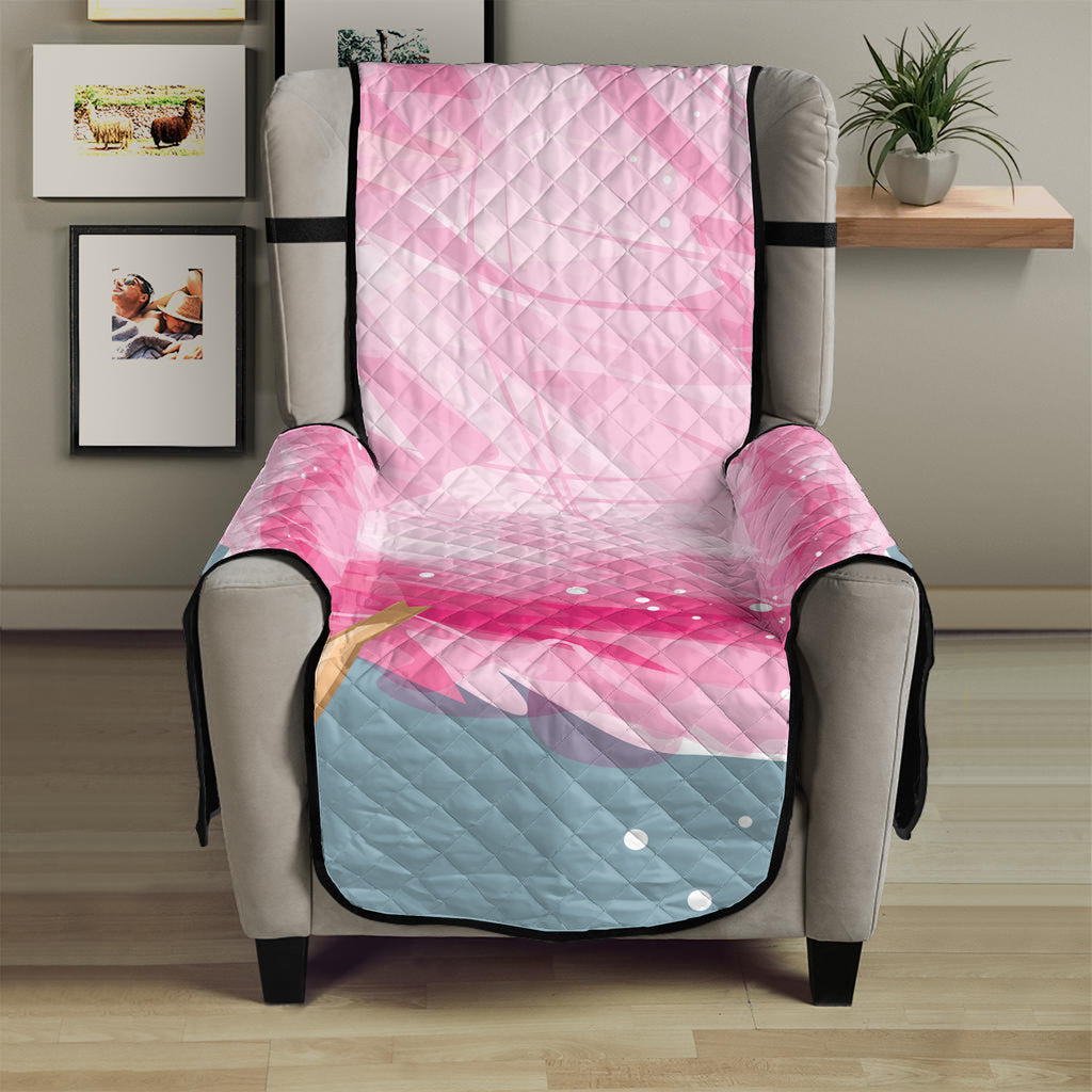 Sweet Cotton Candy Print Armchair Protector