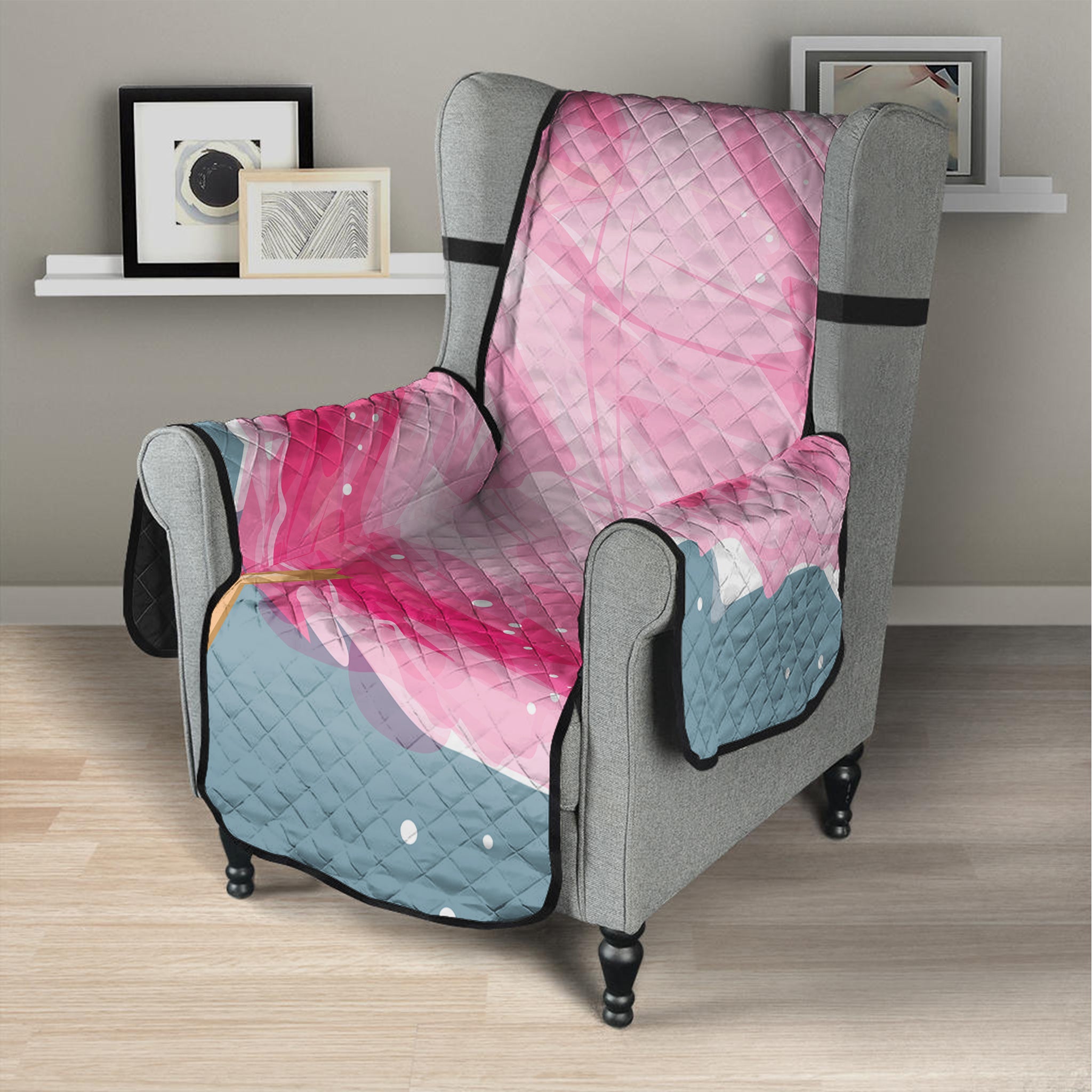 Sweet Cotton Candy Print Armchair Protector