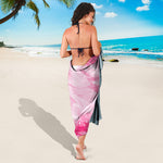 Sweet Cotton Candy Print Beach Sarong Wrap