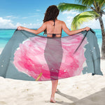 Sweet Cotton Candy Print Beach Sarong Wrap