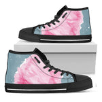 Sweet Cotton Candy Print Black High Top Shoes